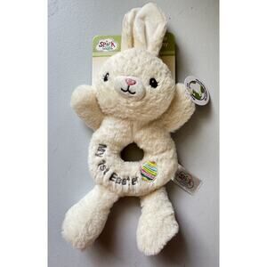 My First Easter Spark Bunny Rattle Plush 10" White Age 0+ - New with Tags